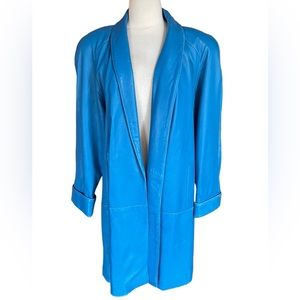 1980s‎ Tailored by Harlan Open Distressed/Worn Leather Jacket